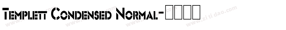 Templett Condensed Normal字体转换